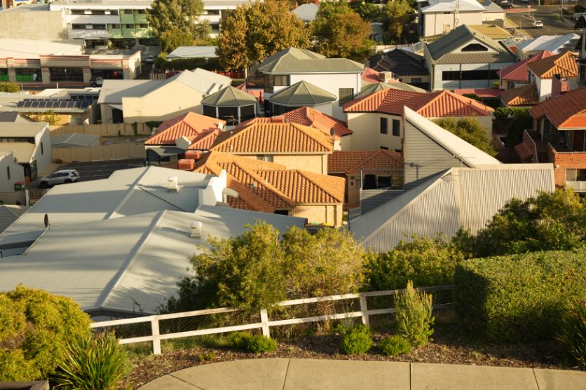 A sprawl of houses in a WA suburb. 