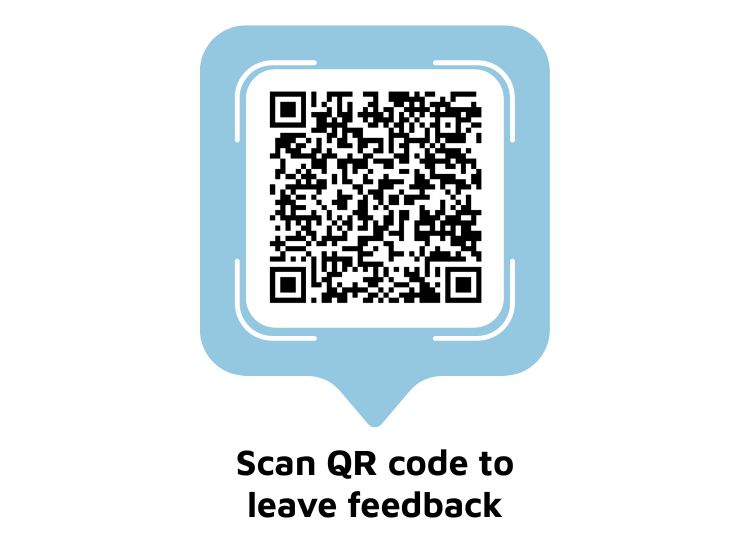 QR code leading to Feedback and Complaints form