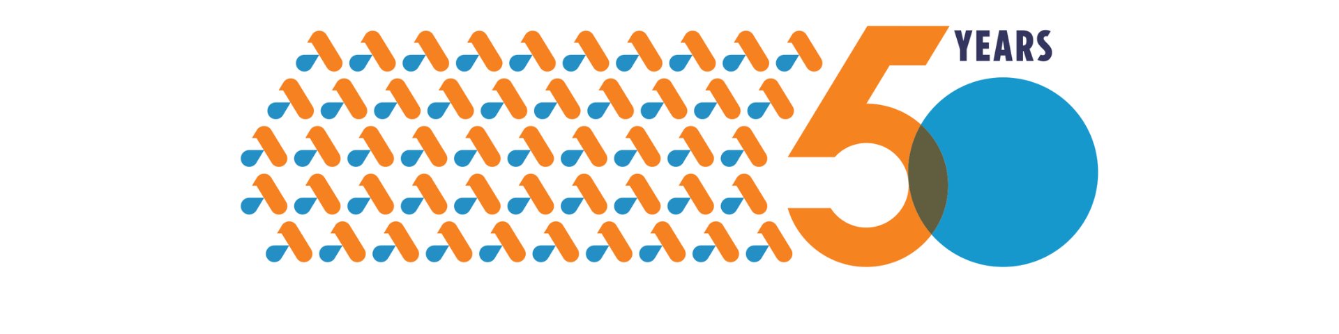 A banner commemorating 50 years of Anglicare WA.