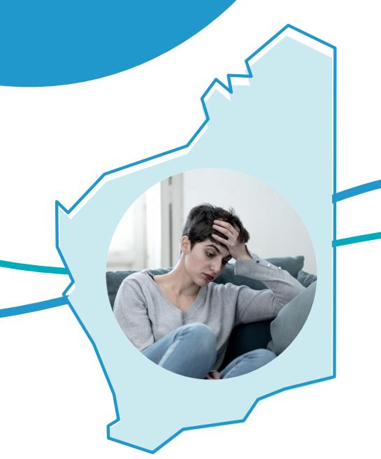 screen shot from front of article of lady with short hair, looking as if in thought, in a circle in a blue icon of western Australia map graphic