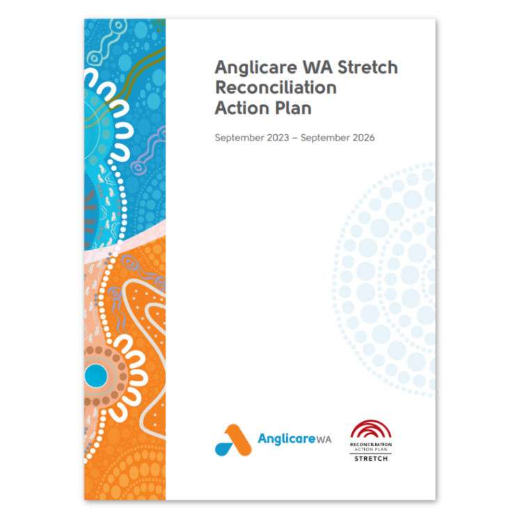 The cover image of the Anglicare WA Stretch Reconciliation Action Plan. 