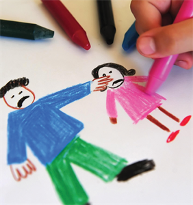 Anglicare WA - Christmas Appeal 2020 Young Hearts Domestic Violence Program A hand-drawn image of Daisy's family and the violence she has experienced.